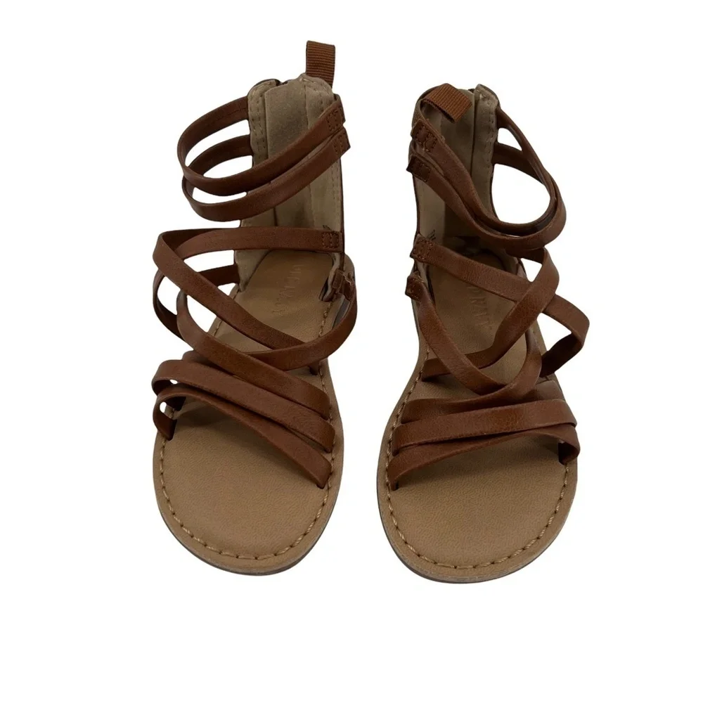 Old Navy Brown Strappy Gladiator Flat Sandals Size 6 Girl's